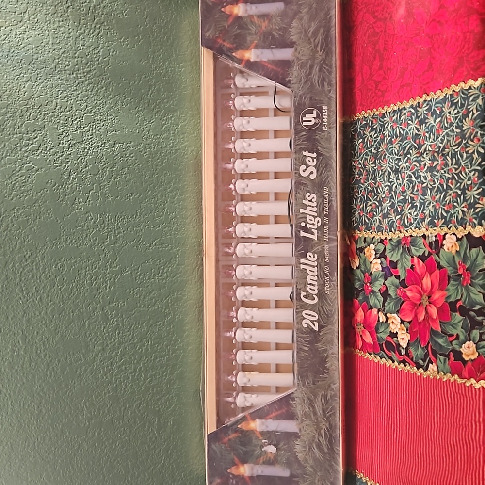 Vintage String Candle Lights 20 Light Set Christmas